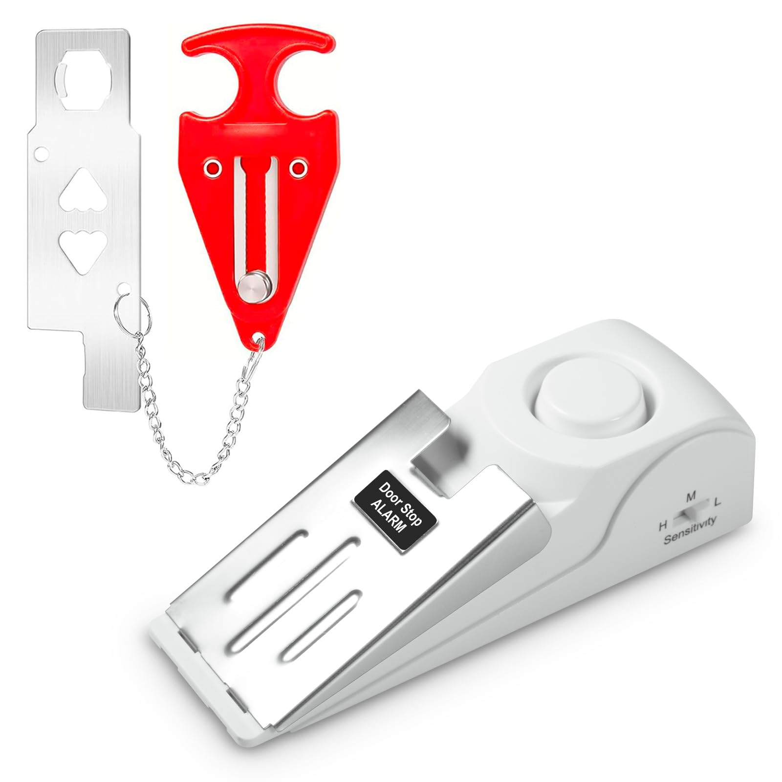 Home Security Locks For Doors - ポータブルドアストップアラーム旅行ホテルドアロック設置不要ホームホテル旅行のための二重のセキュリティを提供 ﻿