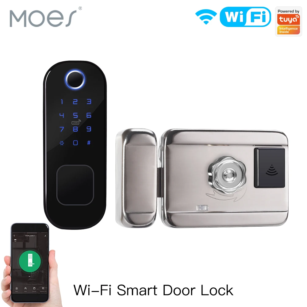 Home Security Locks For Doors - あなたのもの-Wi-Fiを備えたスマート指紋ドア,家,ホテル,セキュリティのためのデジタルドアロック,パスワード付き