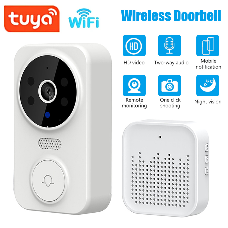 Home Security Lidar - WiFi スマートビデオドアベルカメラナイトビジョンスマートビジュアルドアベル Tuya APP リモート監視ドアベルホームセキュリティ用