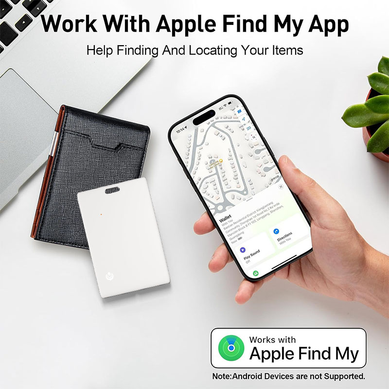 Home Security In My Area - AirTagカードトラッカー スマートタグファインダー セキュリティトラッカー Appleの「探す」機能対応 キー、財布、荷物、バッグ用トラッカー iOS対応