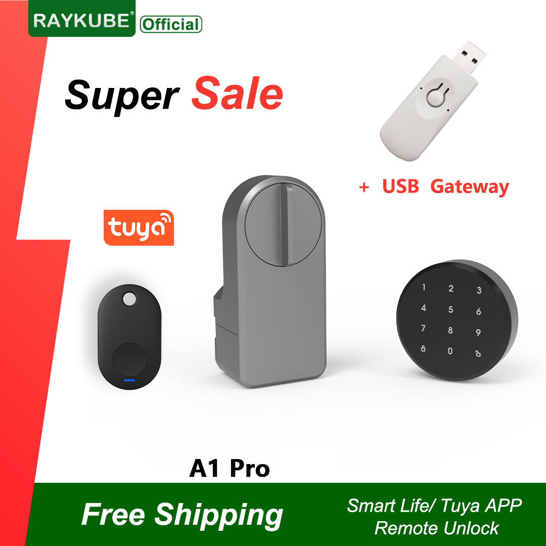 Home Security Keypad - RAYKUBE A1 Pro Tuya BEL スマートドアロックセット
