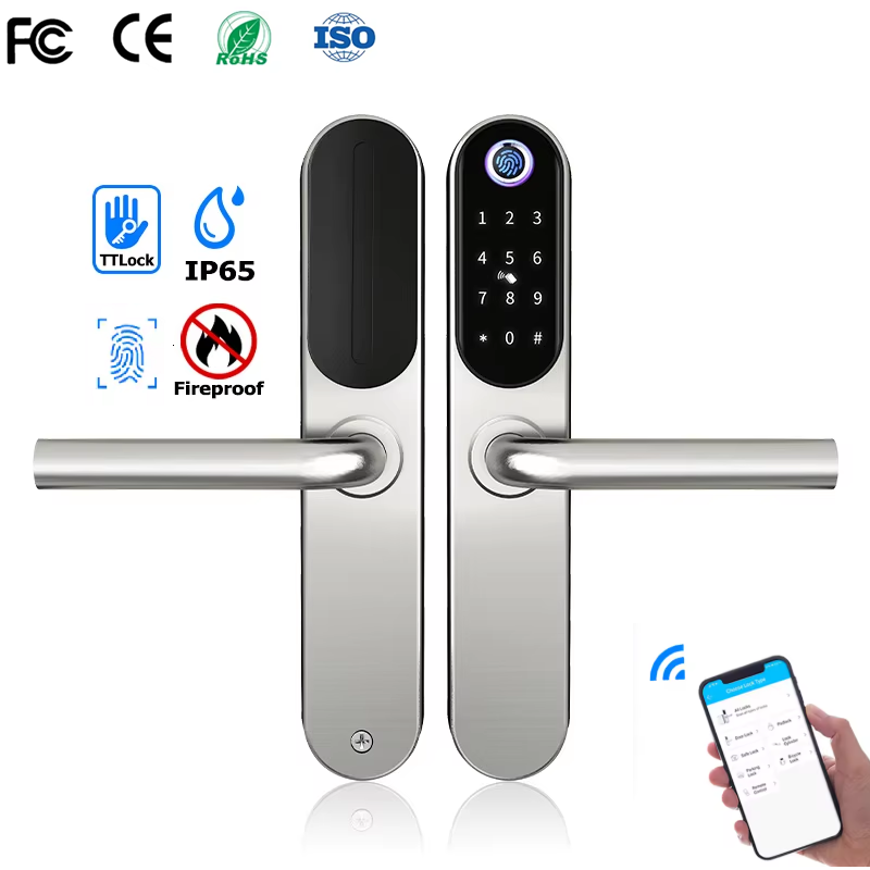 Home Security Essential - 304 ステンレス鋼デジタルスマートロックアルミスライドドアキーレスホームセキュリティ TUYA TTlock 防水ドアロック