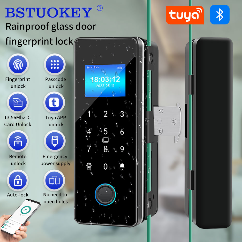 Home Security Keypad - 防水電子引き戸ロック,スマート指紋ロック,Bluetooth,RFIDカード