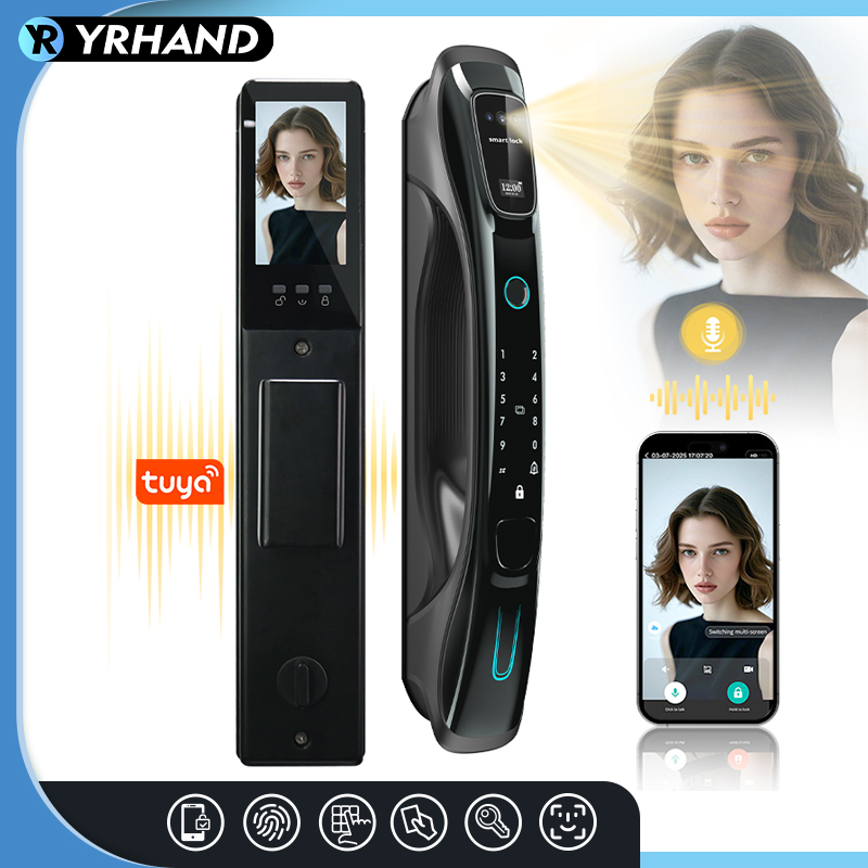 Home Security Keypad - スマートロック 3D顔認証 手のひら静脈認証 指紋認証 WiFiアプリ リモートコントロール