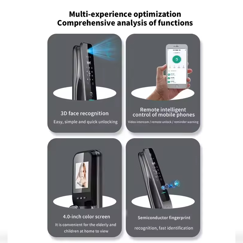 HX5スマートドアロック 3D顔認証 WiFiデジタル電子錠 - Home Security Locks For Doors のレビューと価格