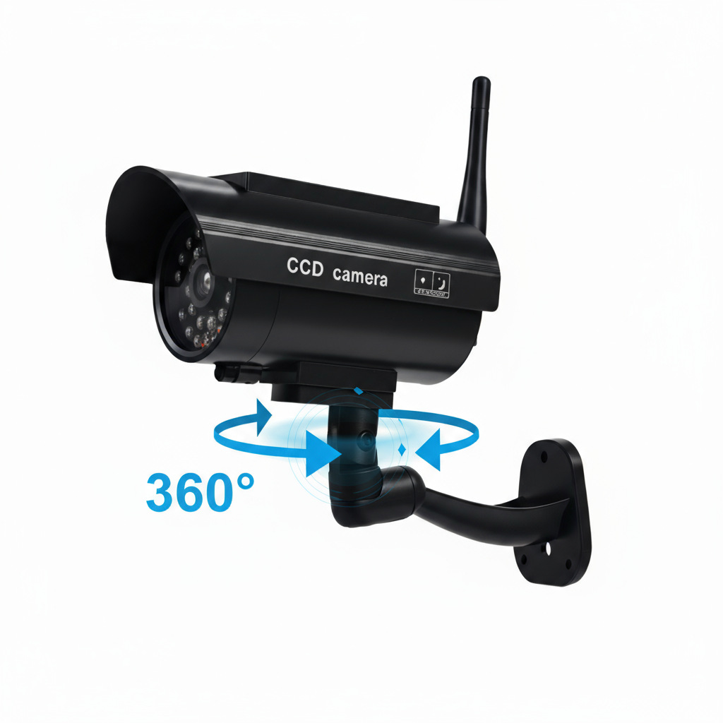 ミニソーラーパワー防水偽カメラアンテナ付きダミーCCDセキュ - Home Yard Security Cameras のレビューと価格