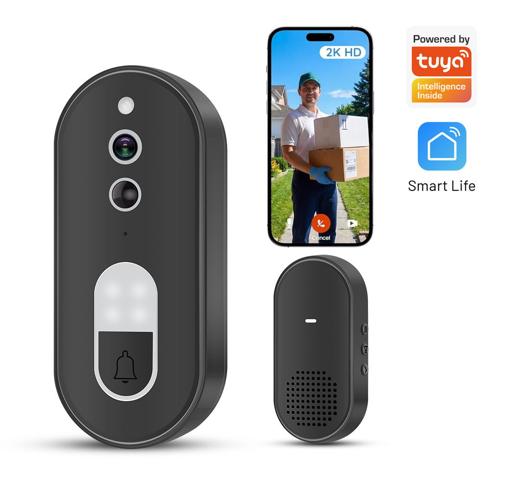 Tuya 1080P HD ワイヤレス WiFi ビデオドア - Home Security Lidar のレビューと価格