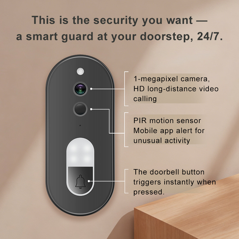 Tuya 1080P HD ワイヤレス WiFi ビデオドア - Home Security Lidar のレビューと価格