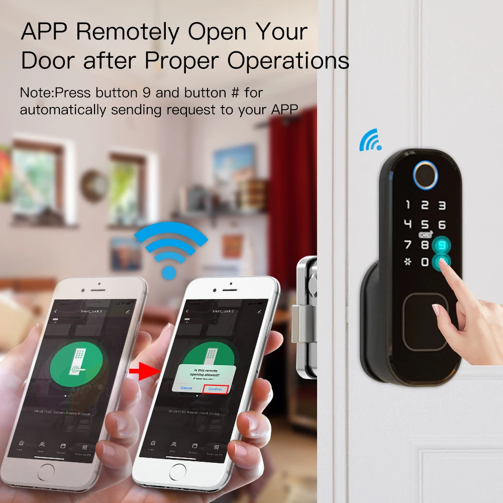 あなたのもの-Wi-Fiを備えたスマート指紋ドア,家,ホテル - Home Security Locks For Doors のレビューと価格