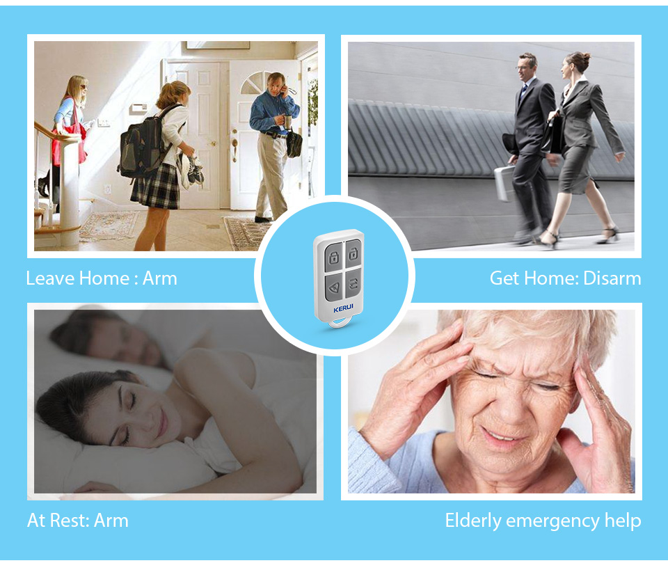 Kerui-ポータブルワイヤレスリモコン,高速,4ボタン,w - Home Security Electronics のレビューと価格