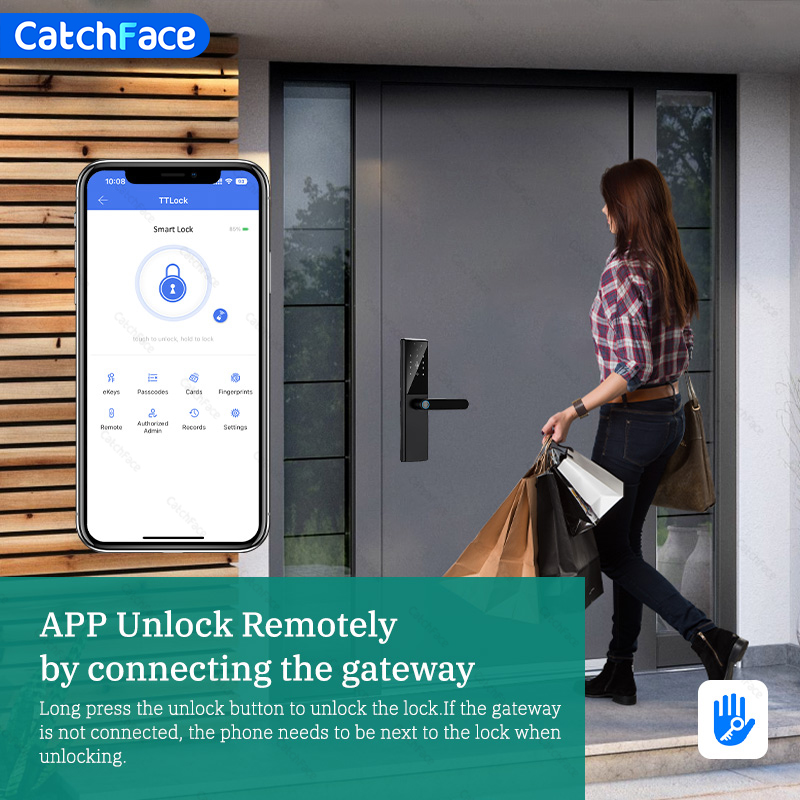 Bluetooth 指紋ドアロック TTLock アプリコー - Home Security Locks For Doors のレビューと価格