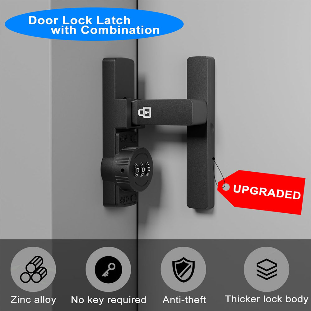 セキュリティ納屋ドアロック 3桁コンビネーションロック ホー - Home Security Locks For Doors のレビューと価格