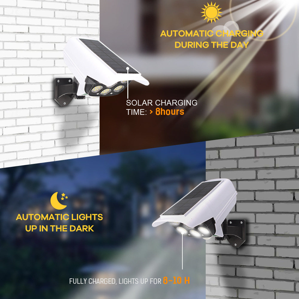 77 LEDソーラー式ダミーセキュリティカメラライト、屋外モ - Home Yard Security Cameras のレビューと価格