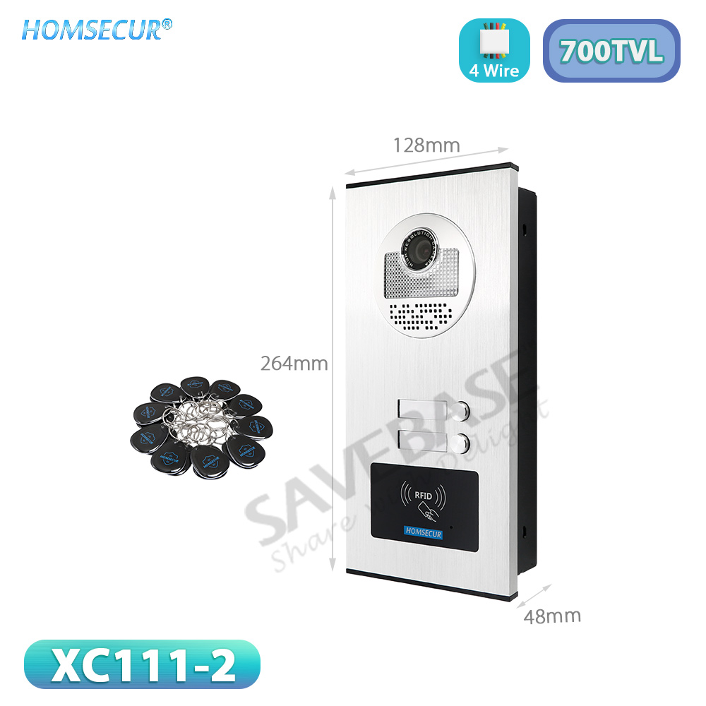 XC111-2 フラッシュマウント屋外ドアベルカメラ 700 - Home Security Key Fob のレビューと価格