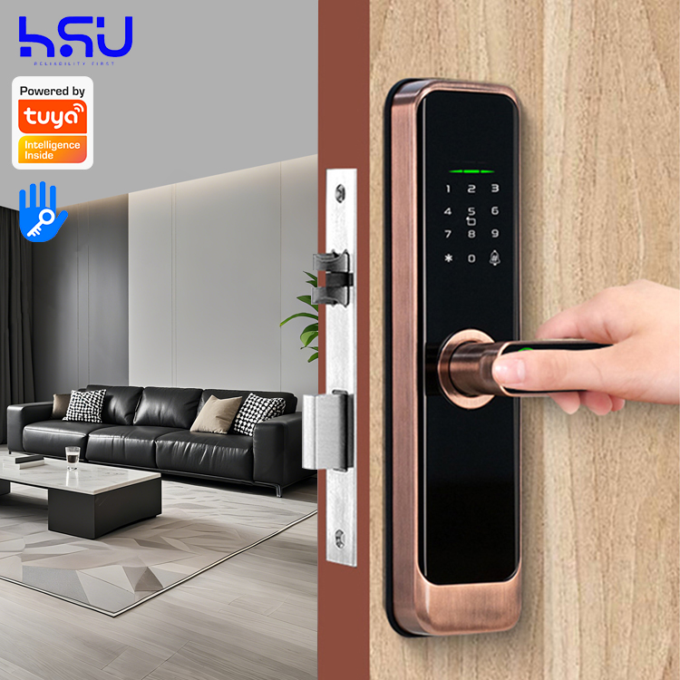 デジタルスマートドアロックパスコード付き木製小型電子ミニ指紋 - Home Security Locks For Doors のレビューと価格
