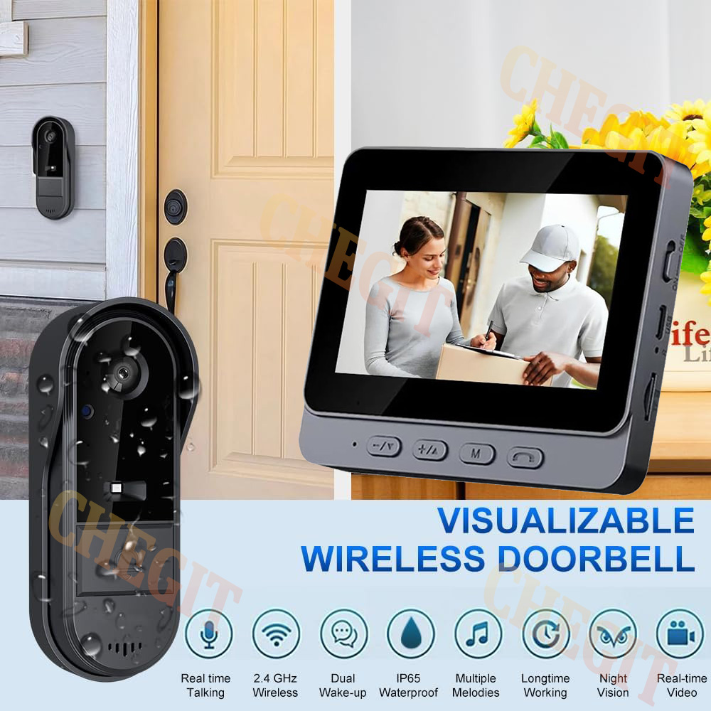 ワイヤレス Wifi ドアベルカメラ 1080P ビデオイン - Home Security Doorbell Camera のレビューと価格