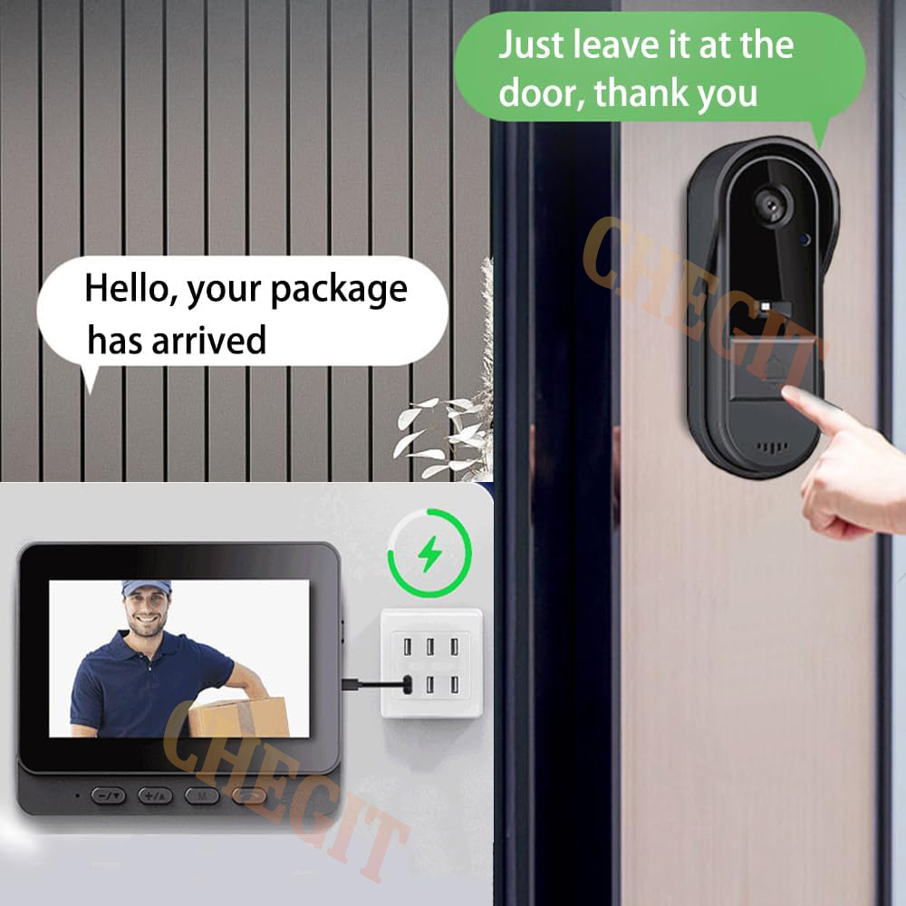 ワイヤレス Wifi ドアベルカメラ 1080P ビデオイン - Home Security Doorbell Camera のレビューと価格