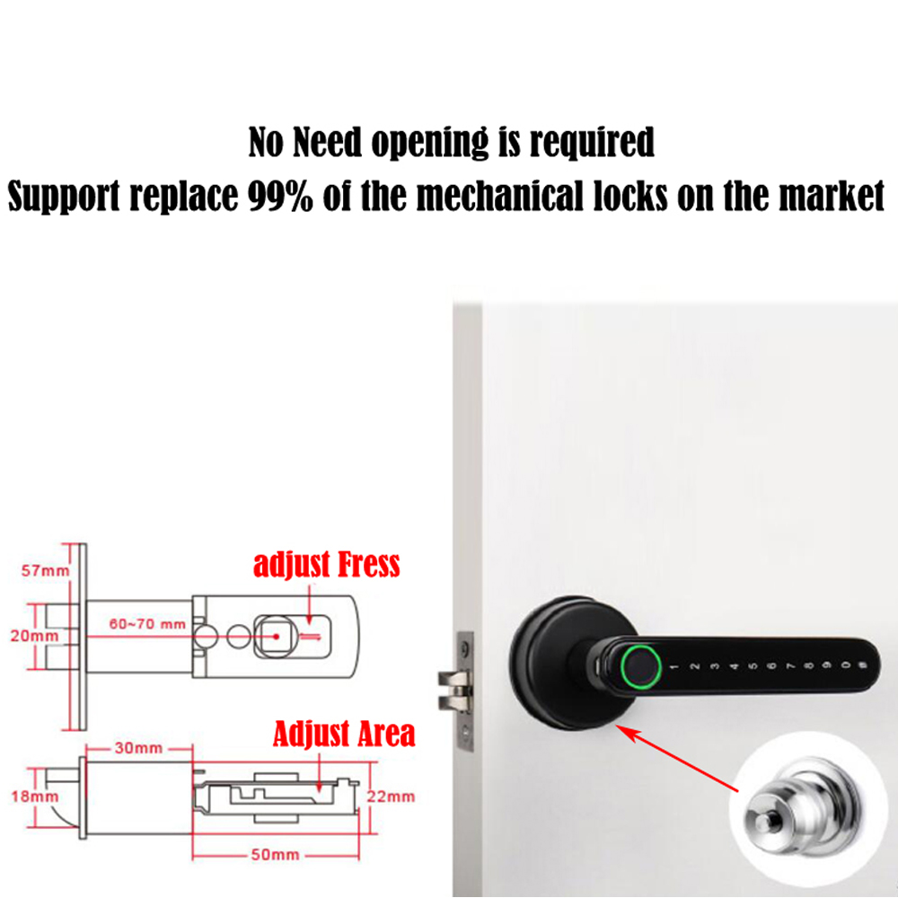 TTLock スマート Bluetooth 指紋ロック生体認 - Home Security Keypad のレビューと価格