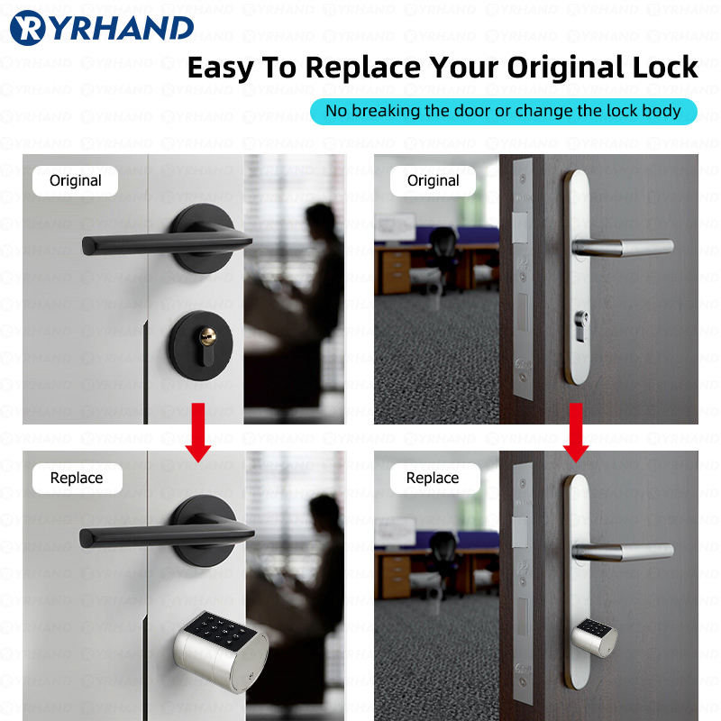 スマートユーロ円筒ドアロック ttlock アプリキーレスセ - Home Security Locks For Doors のレビューと価格