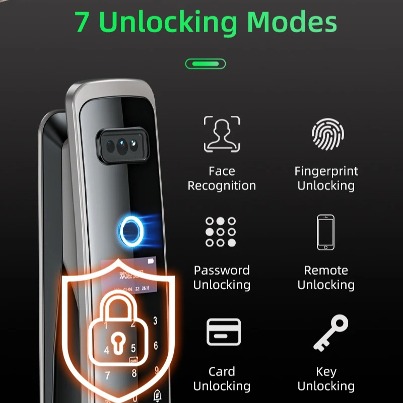 EGFirtor スマートパスワードロック 3D 顔認識指紋 - Home Security Doorbell Camera のレビューと価格