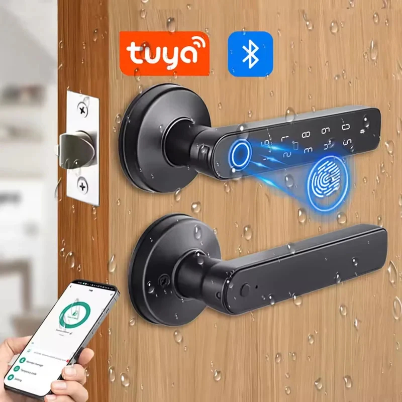Tuya アプリ Bluetooth スマート指紋ドアロック - Home Security Keypad のレビューと価格
