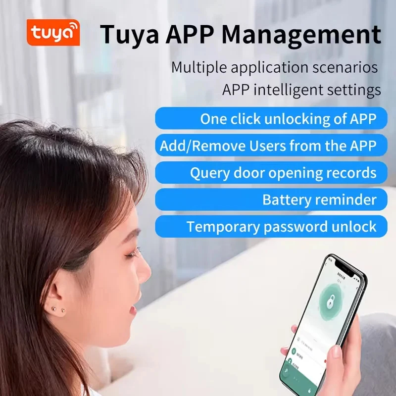 Tuya アプリ Bluetooth スマート指紋ドアロック - Home Security Keypad のレビューと価格