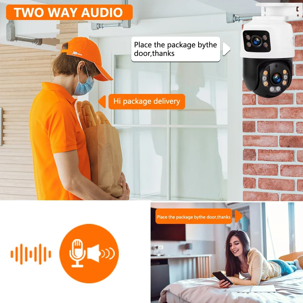 屋外用8MP POE PTZセキュリティカメラ デュアルレン - Home Yard Security Cameras のレビューと価格