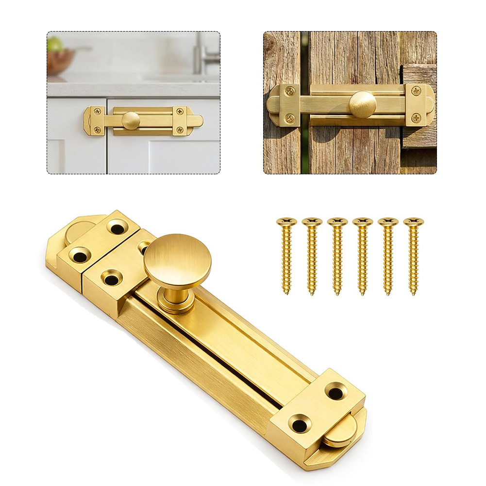 5 インチソリッドブラス引き戸ロックデューティーセキュリティ - Home Security Locks For Doors のレビューと価格