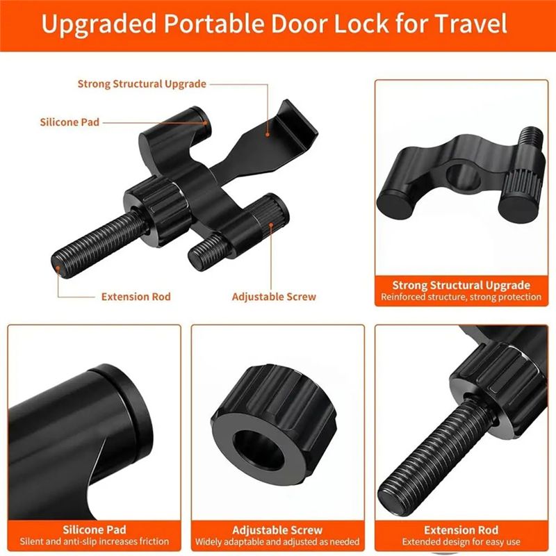 -[33A Tvdae] ドアロック旅行用小型スチールドアロ - Home Security Locks For Doors のレビューと価格