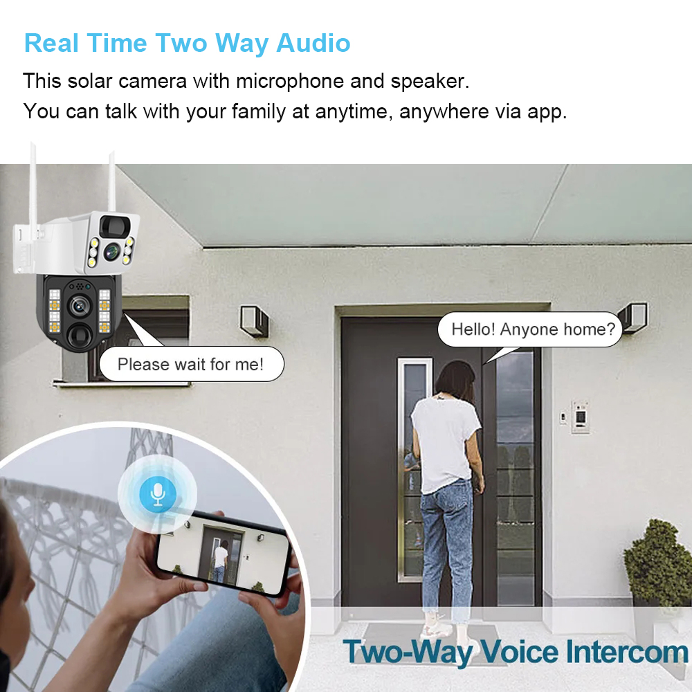 屋外ソーラー監視カメラ,cctv,バッテリーモニター,スマー - Home Security Lidar のレビューと価格
