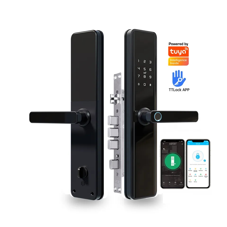 指紋認証とパスワード対応のWiFi接続スマートドアロック、家 - Home Security Locks For Doors のレビューと価格
