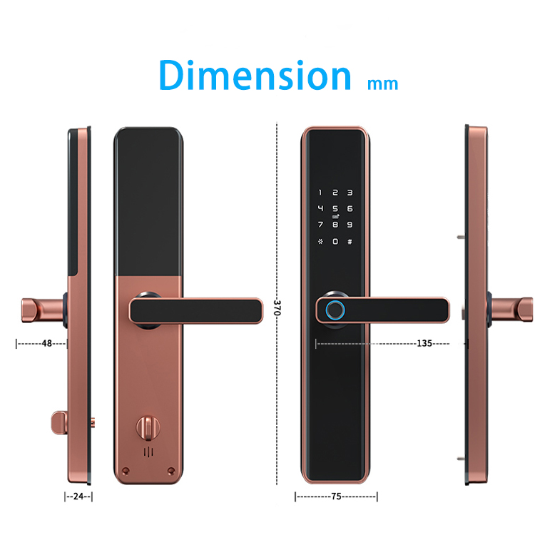 指紋認証とパスワード対応のWiFi接続スマートドアロック、家 - Home Security Locks For Doors のレビューと価格