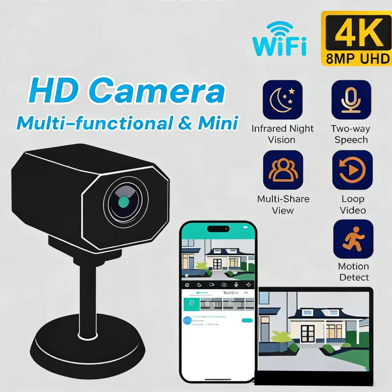 4K HD WiFiセキュリティカメラ 家庭用ミニスマート屋 - Home Security Lidar のレビューと価格