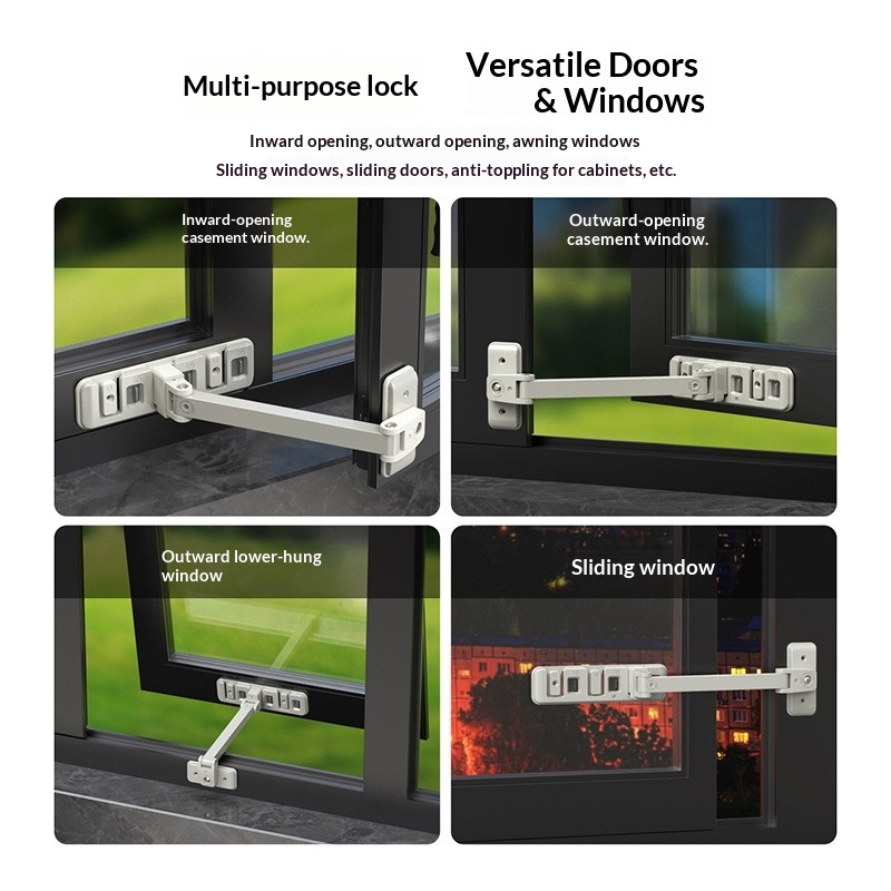 調節可能なホームベビー安全ロックバックル子供窓リミットホルダ - Home Security Locks For Doors のレビューと価格