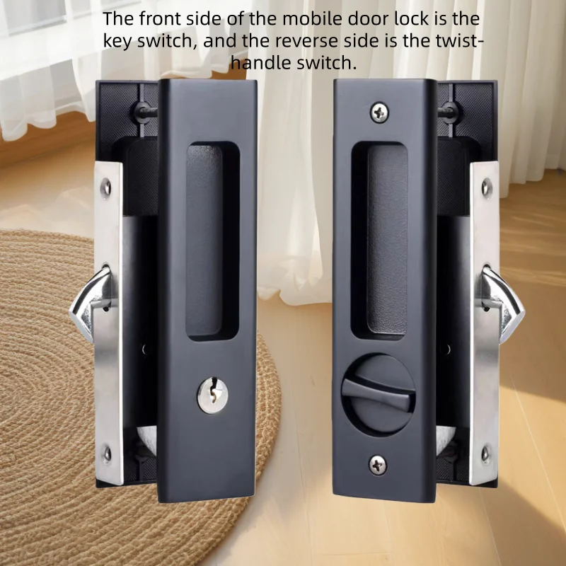 頑丈な黒色のスライド式ドアフックロック（鍵付き）、強化された - Home Security Locks For Doors のレビューと価格
