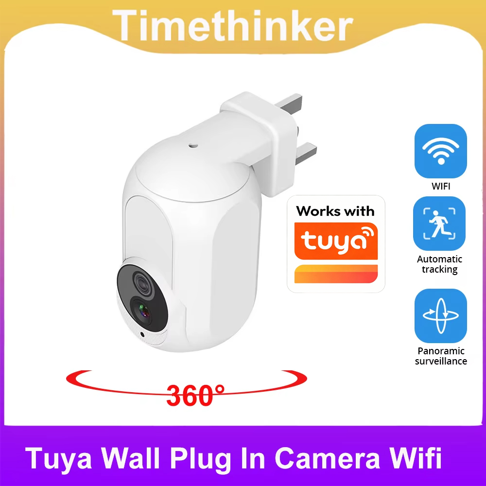 Tuya 壁コンセント型カメラ Wifi 360 °   1 - Home Security Beams のレビューと価格
