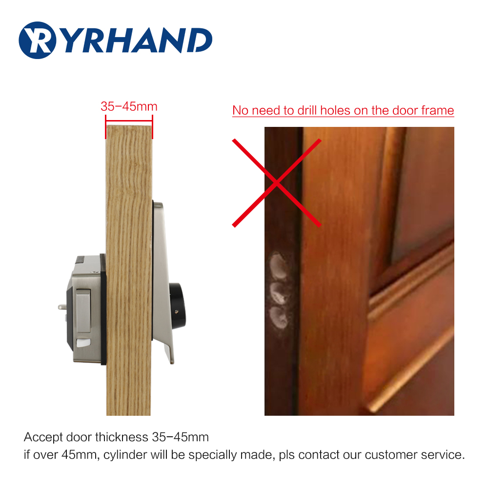 防水スマートドアリムロック、 bluetooth アプリ r - Home Security Locks For Doors のレビューと価格
