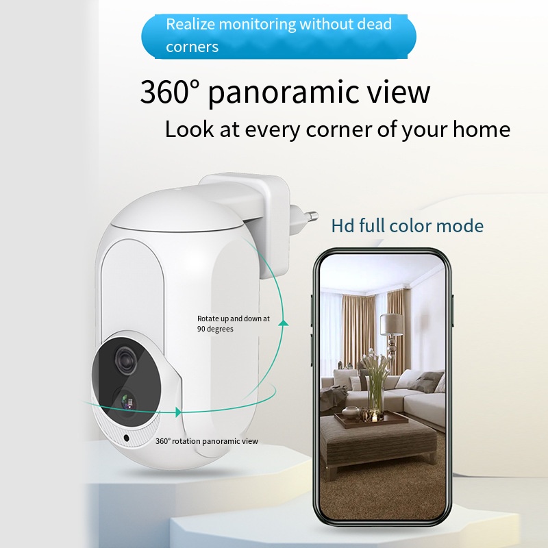 タイムシンカー Wifi 360 °   カメラ壁掛けプラグ - Home Security Beams のレビューと価格