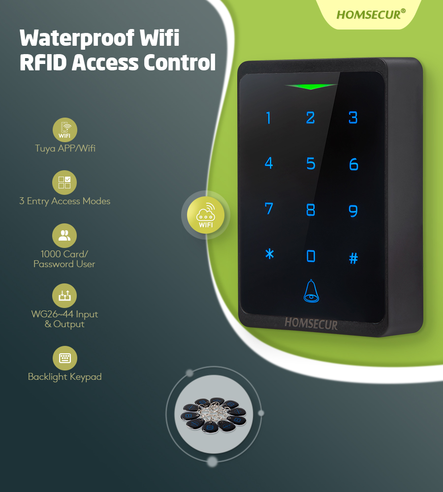CH1-WIFI-EM WiFi RFID アクセス制御シス - Home Security Key Fob のレビューと価格
