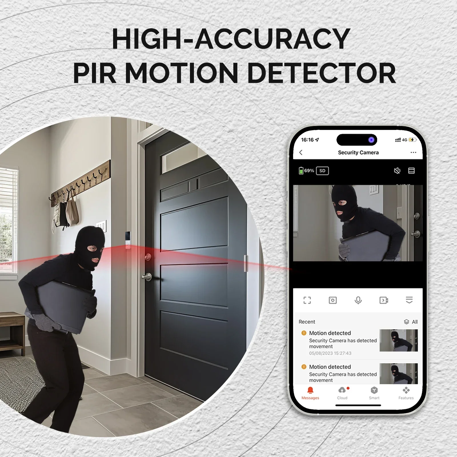 2方向オーディオ,ナイトビジョン,ワイヤレスドア製品を備えた - Home Security Doorbell Camera のレビューと価格